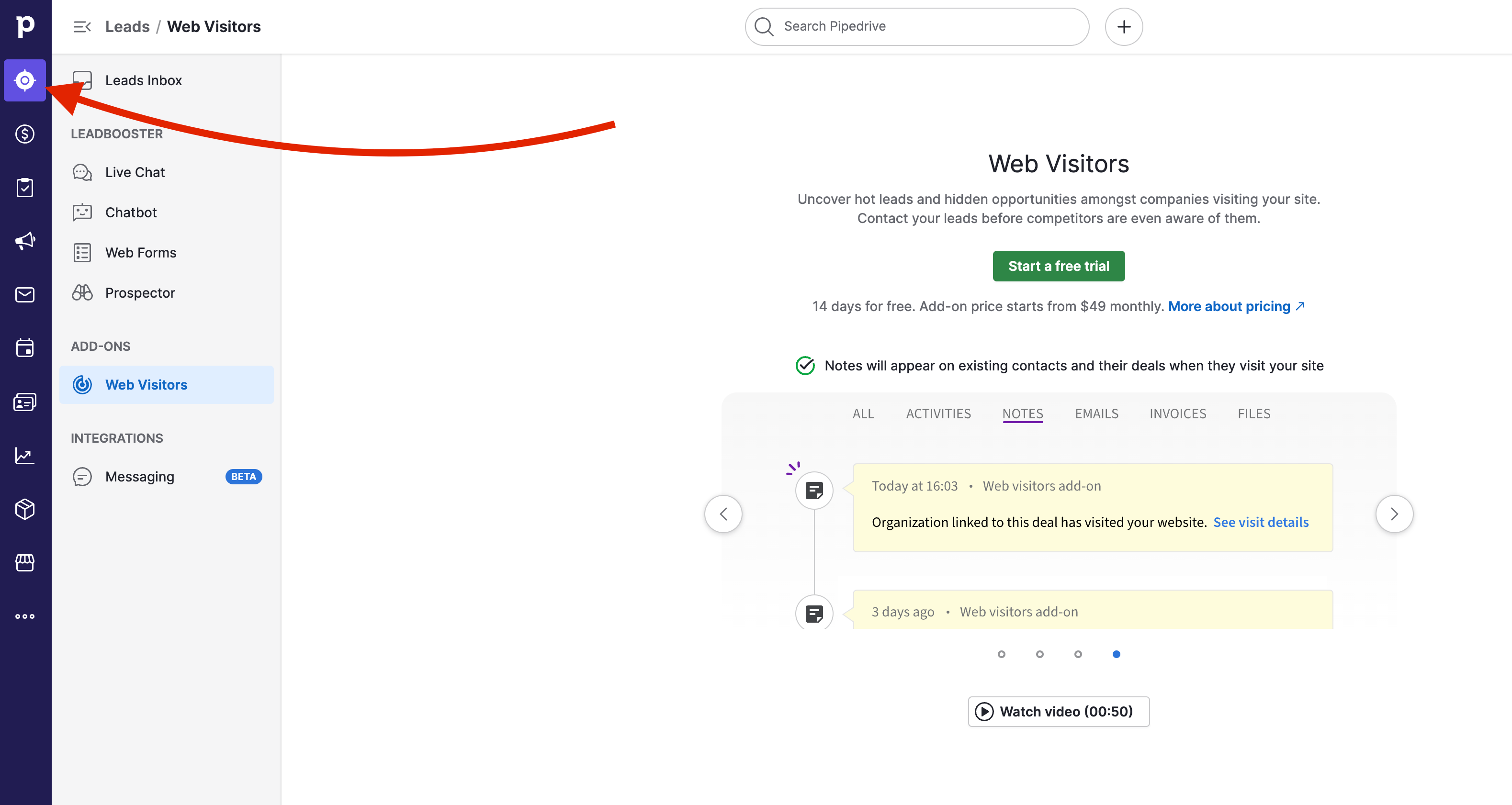 PipeDrive home page