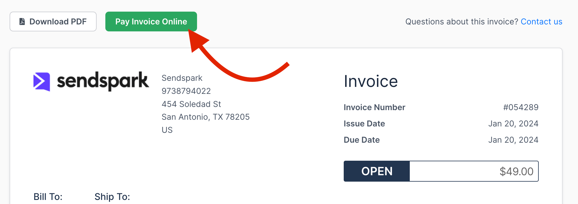 Pay Invoice Online