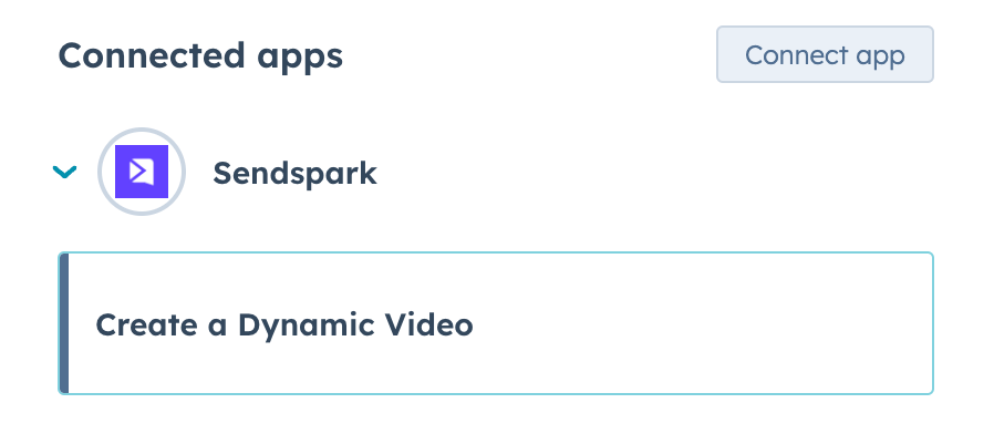 Sendspark is a HubSpot Connected App