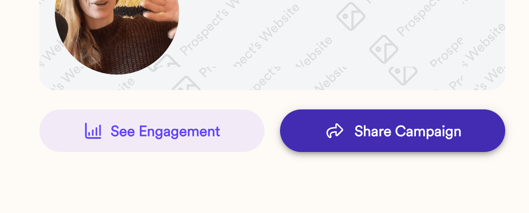 See Engagement and Share Campaign buttons below the campaign preview
