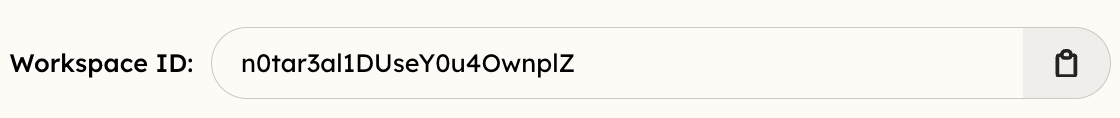 Sendspark Workspace ID