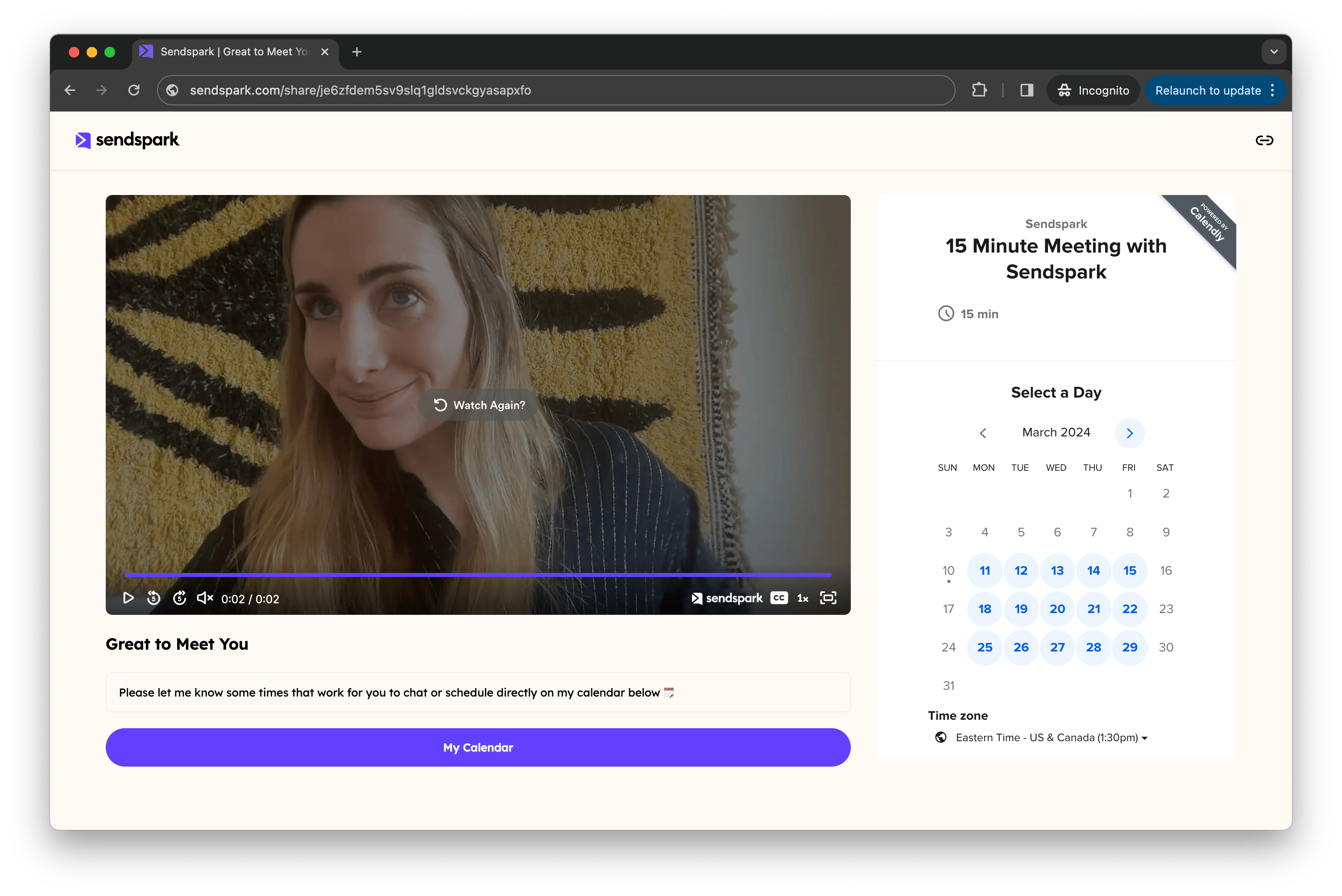 Embed Calendly Next to Video