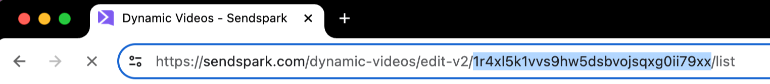 Find your Sendspark Dynamic Video Campaign ID