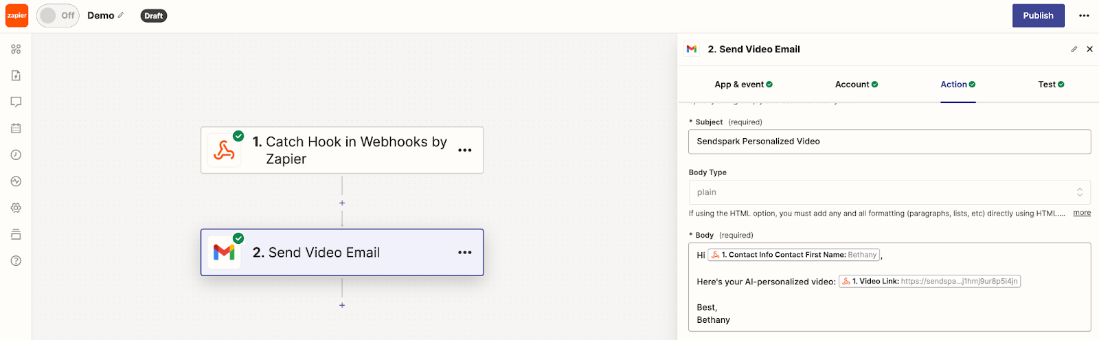 Automatically Send a Video Email in Gmail