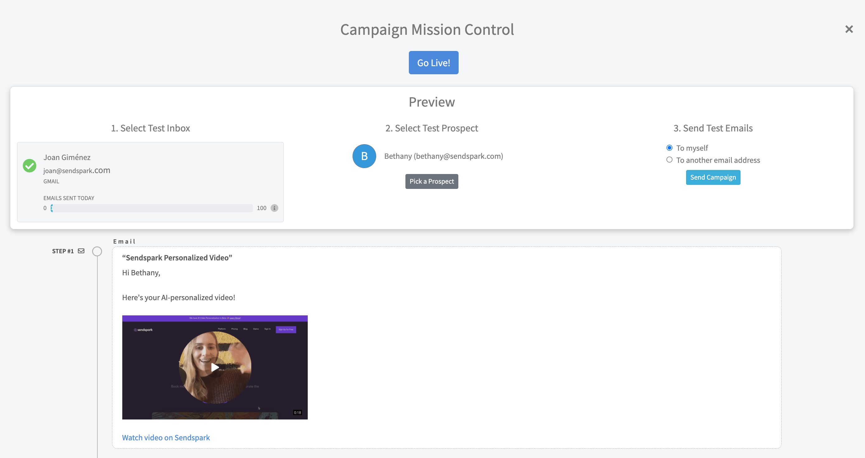 Preview AI Videos in QuickMail
