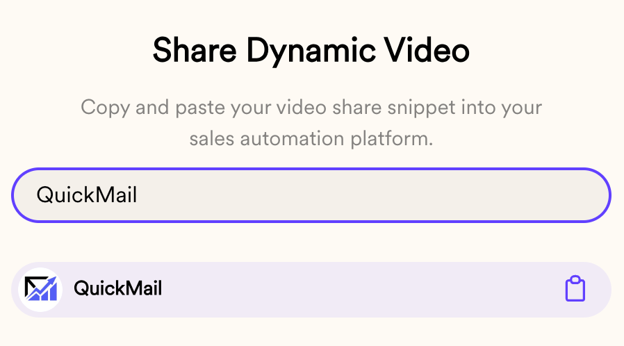 Share AI Videos in QuickMail