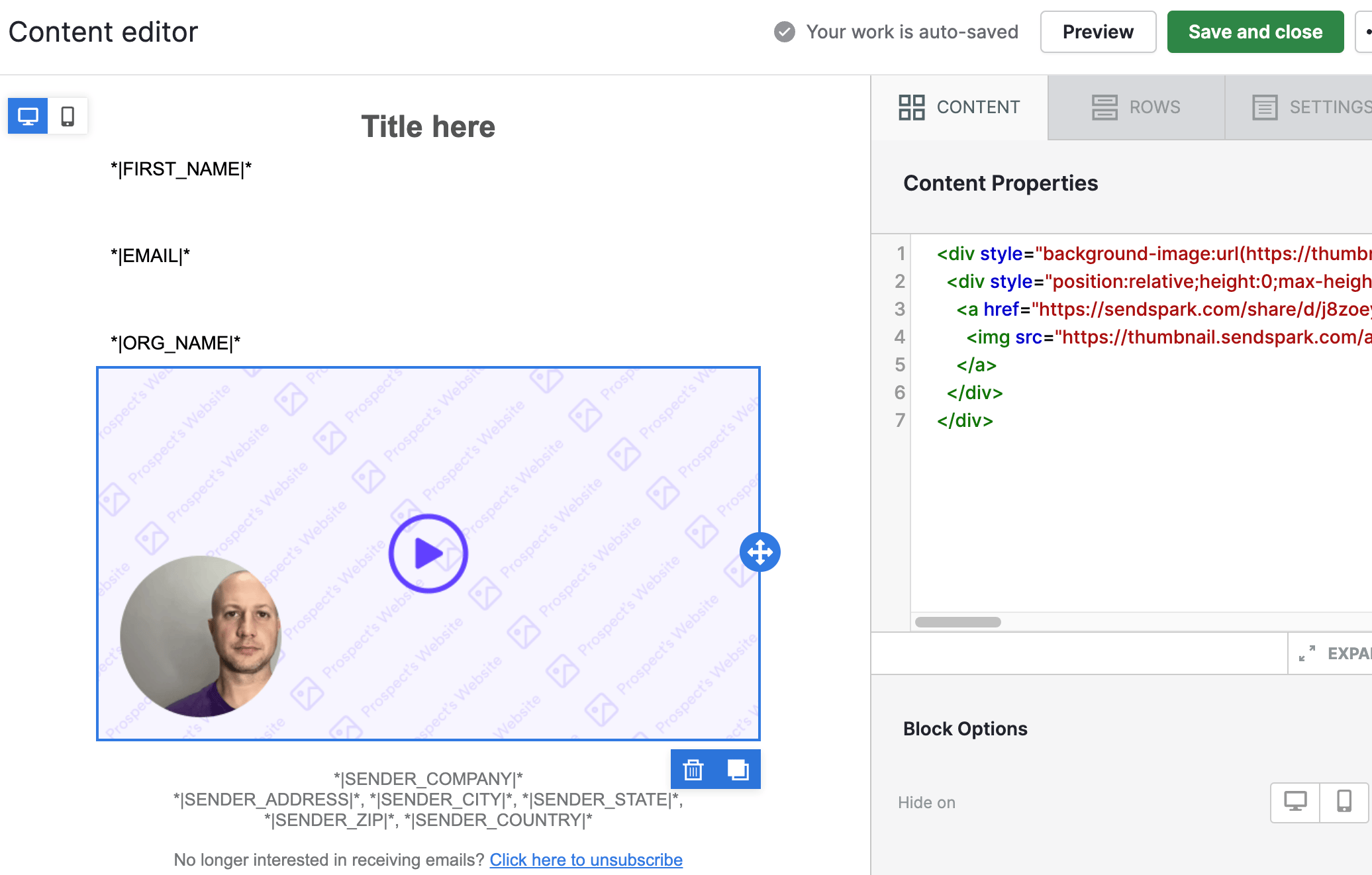 Paste the Snippet code