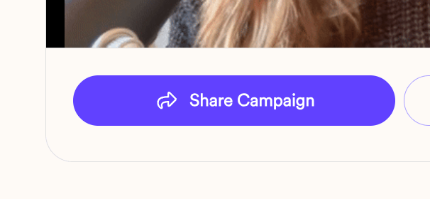 Sendspark Dynamic Video Campaign page with Share Campaign button visible
