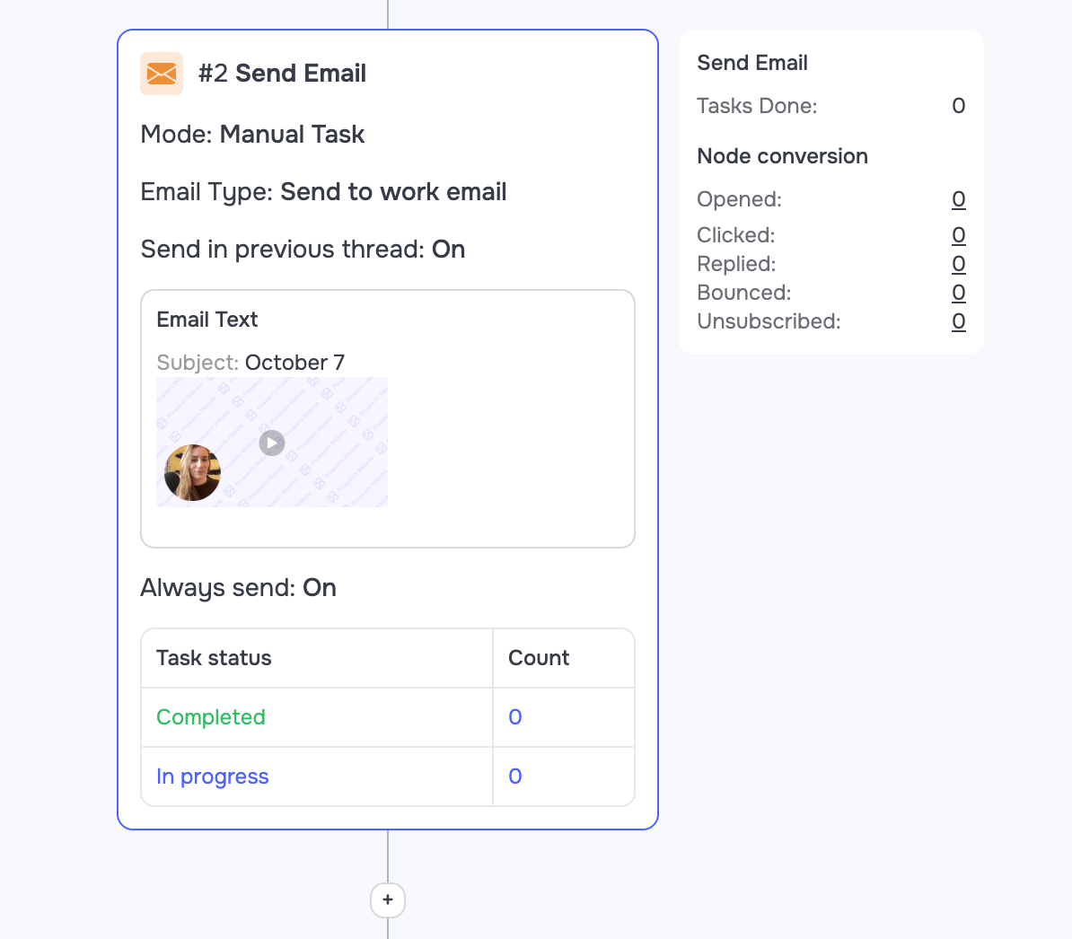 Dynamic video placeholder example showing personalization with recipient name and website