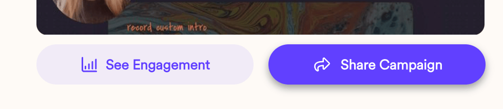 Share campaign button to distribute videos across email automation platforms