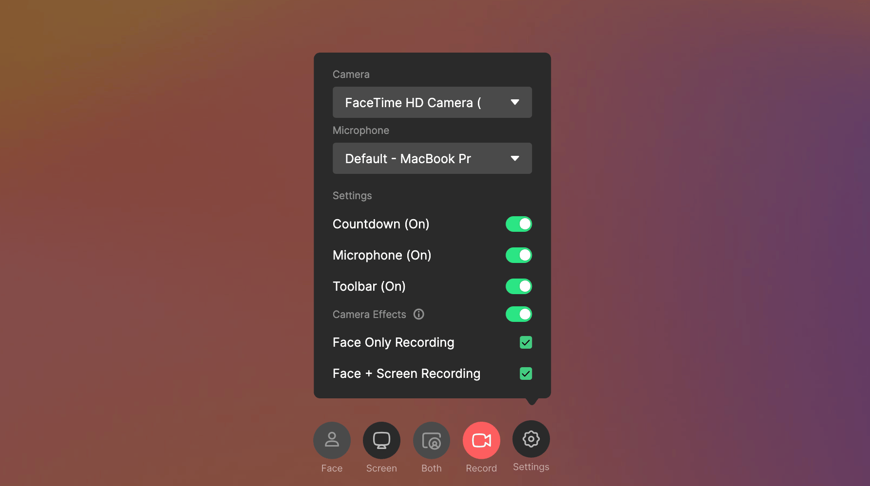 Enable Camera Effects for your acount