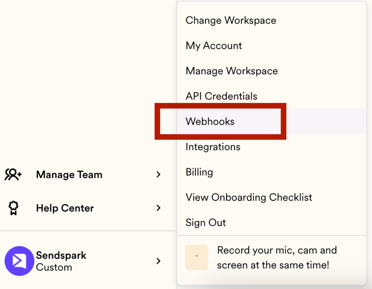 Access webhooks