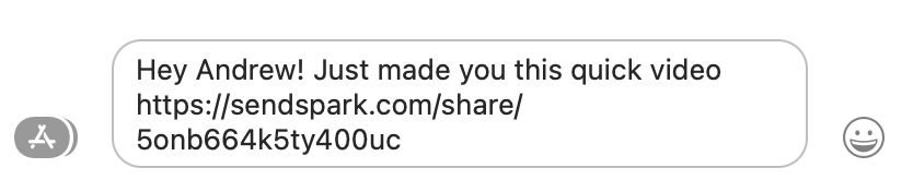 Paste Video in Text Message