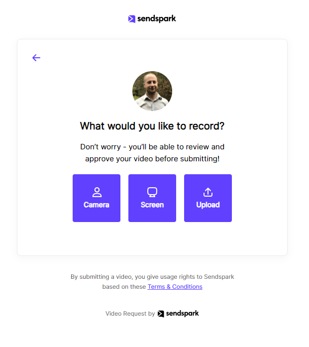 Record options for video request
