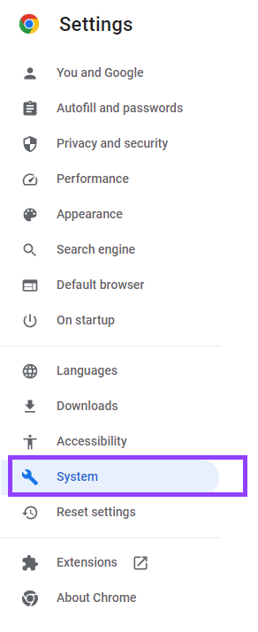 System option