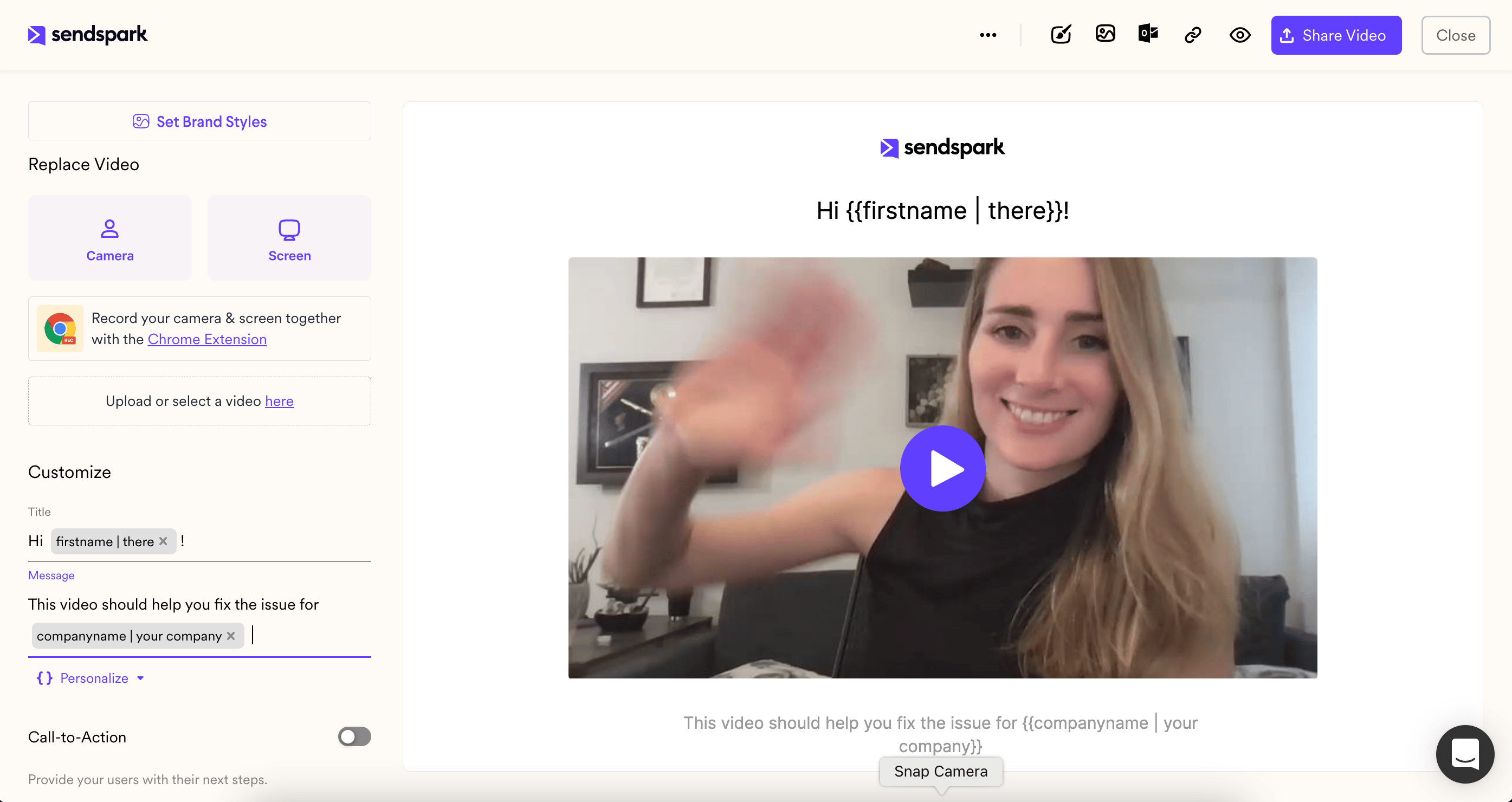 Create Personalized Video for Reply