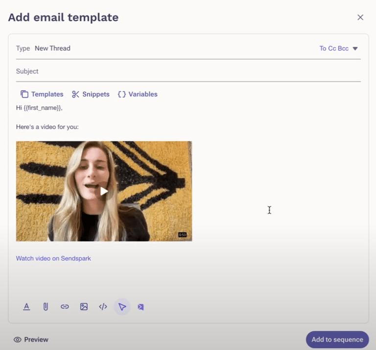 Outreach email template