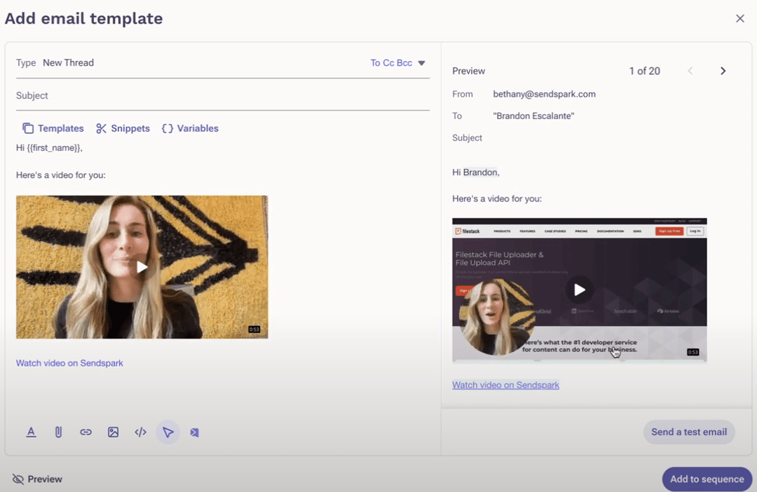 Outreach Dynamic Videos preview