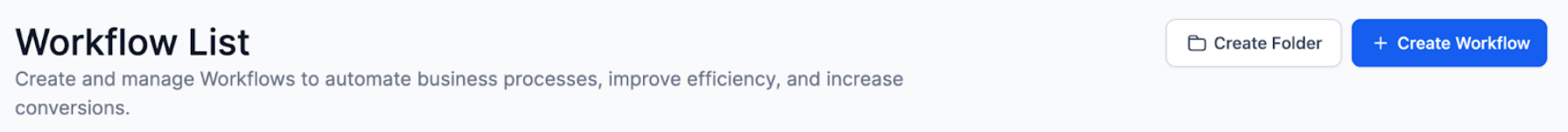 HighLevel Automations page with Create Workflow button highlighted