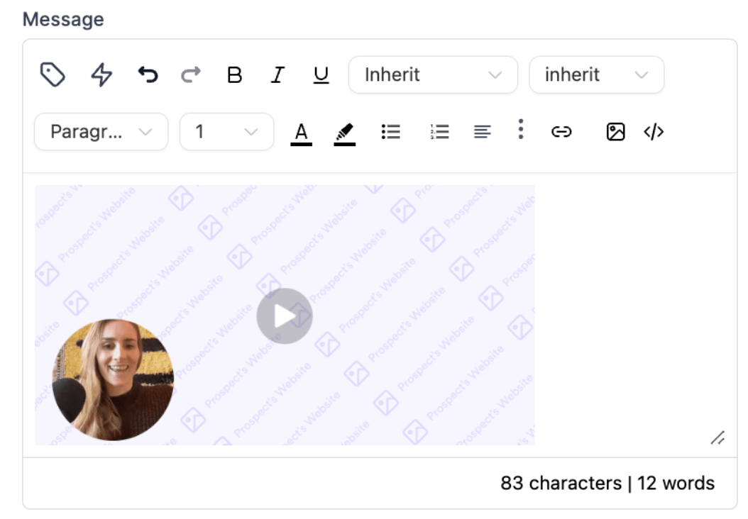 Sendspark Share Campaign panel with LeadConnector code snippet copied