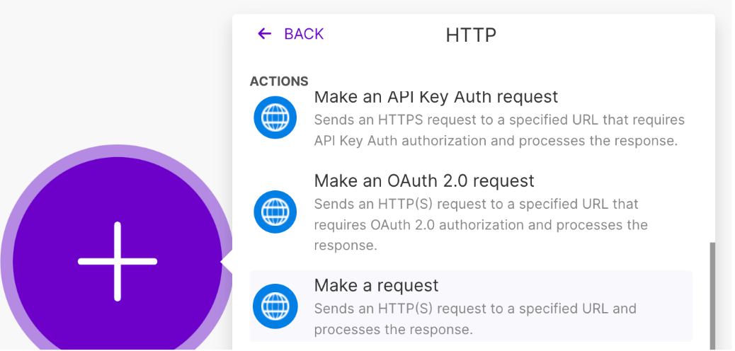Make.com HTTP Request module configuration panel