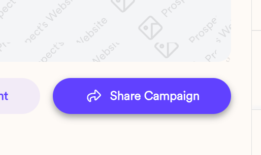 Purple Share Campaign button below the generated prospect list
