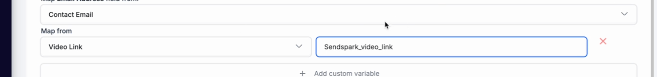 HeyReach mapping Video Link to a Sendspark_video_link custom variable