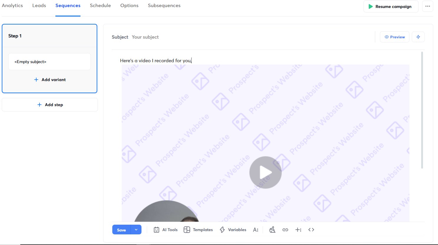Instantly snippet copied to clipboard ready for email template