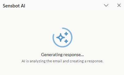 Generating response progress animation