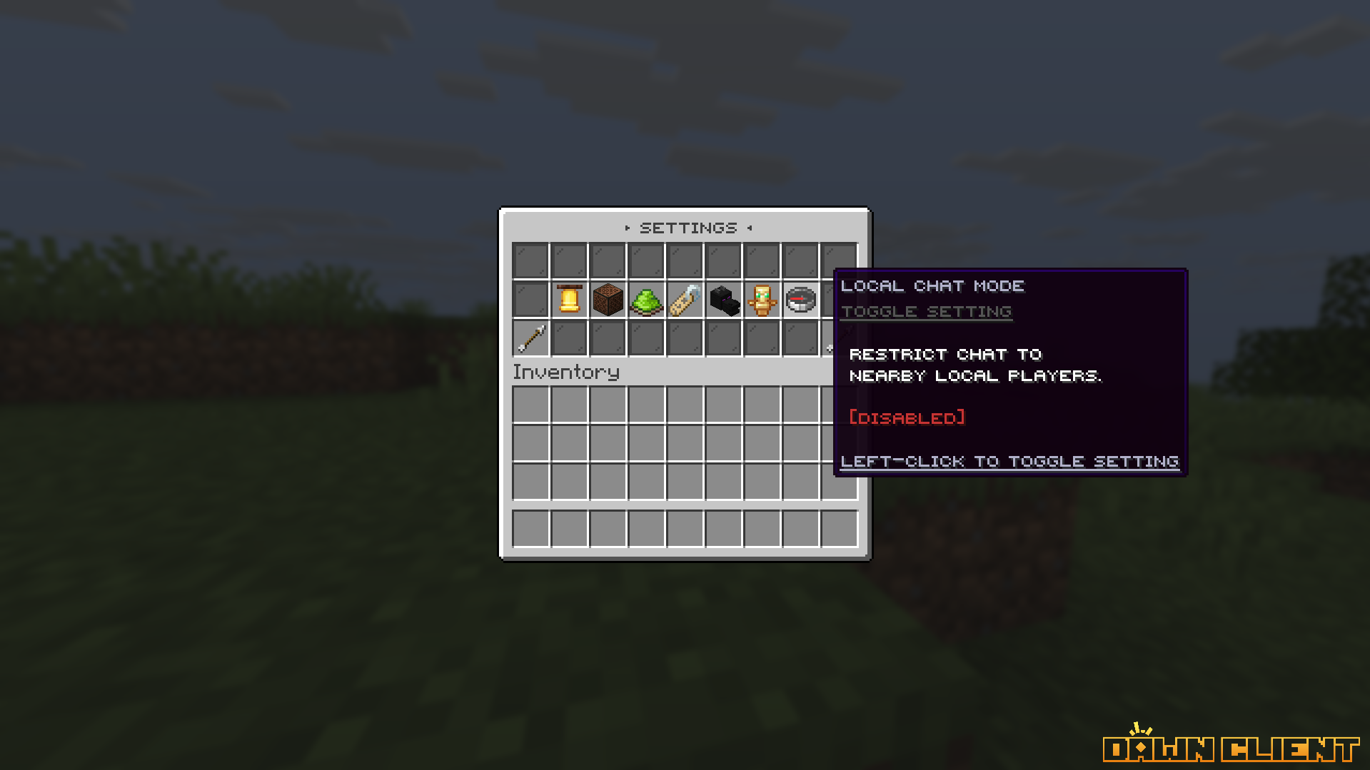 SentrySettings Toggles