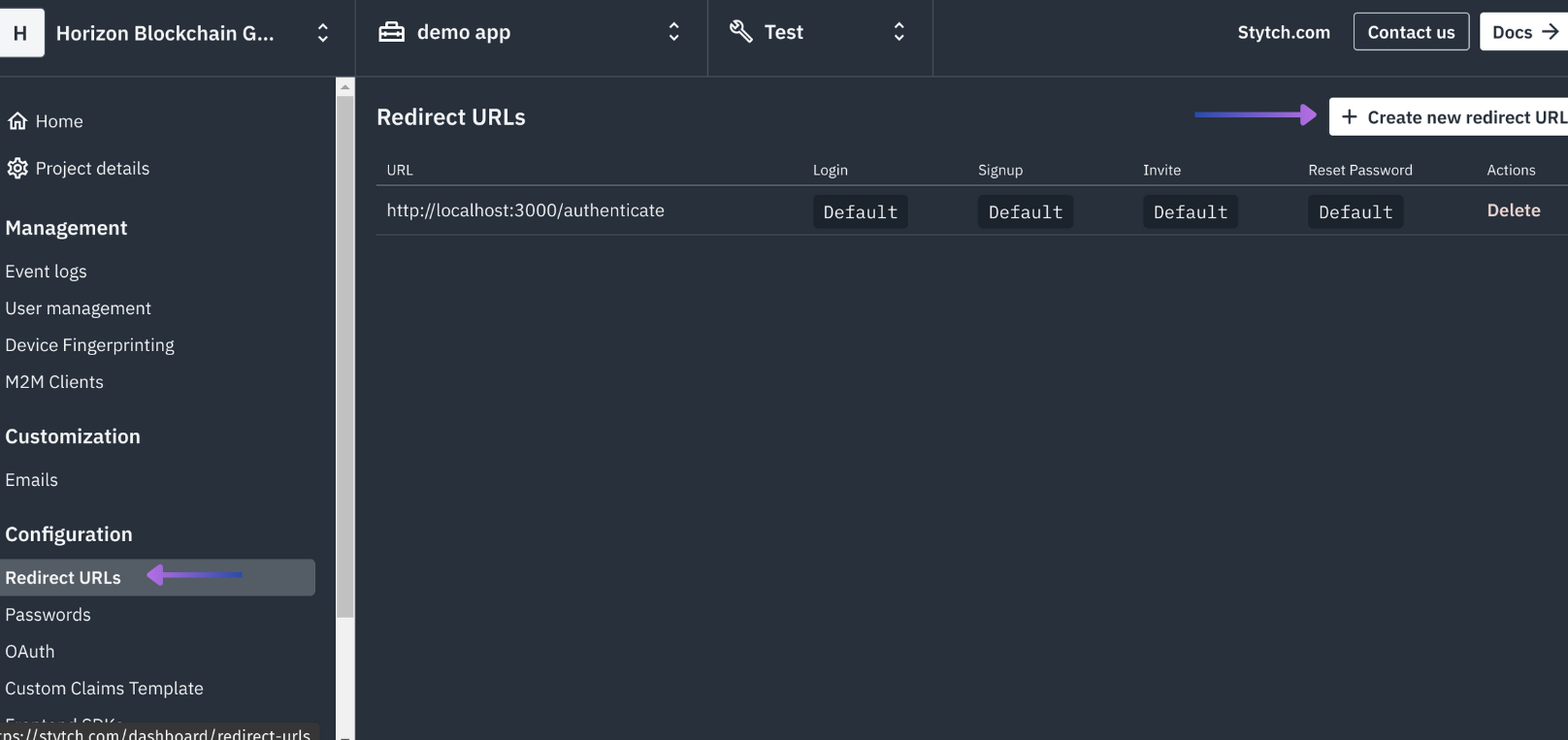 リダイレクトURLの更新