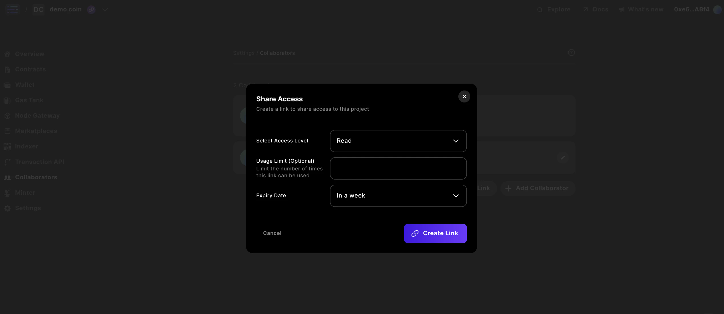 create invite link