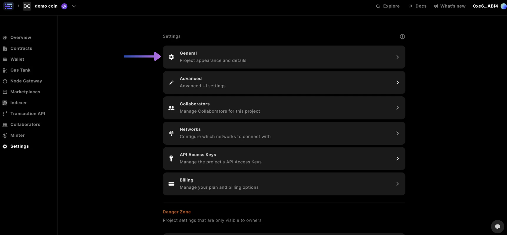General settings
