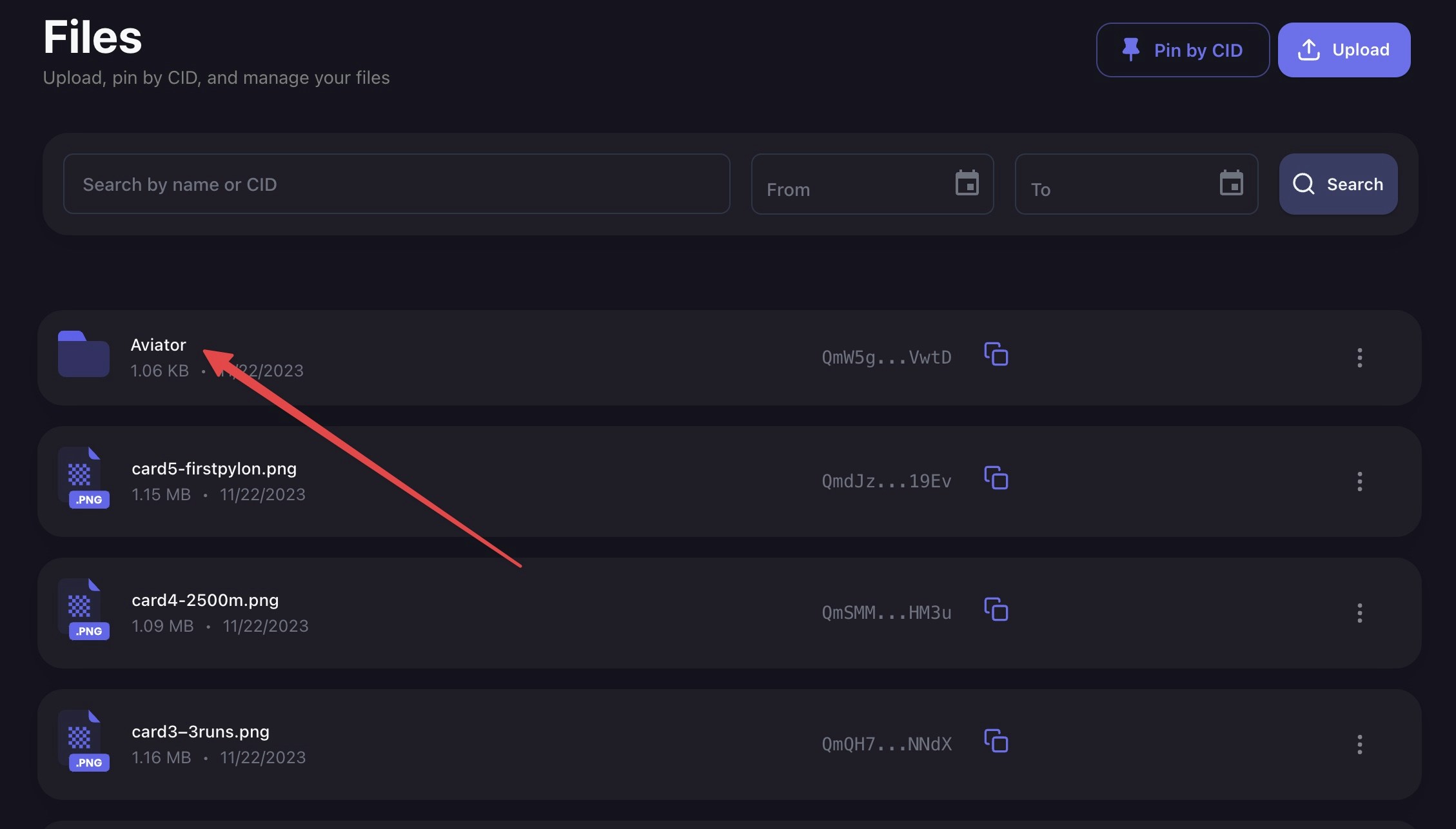 Get Folder URL from Pinata