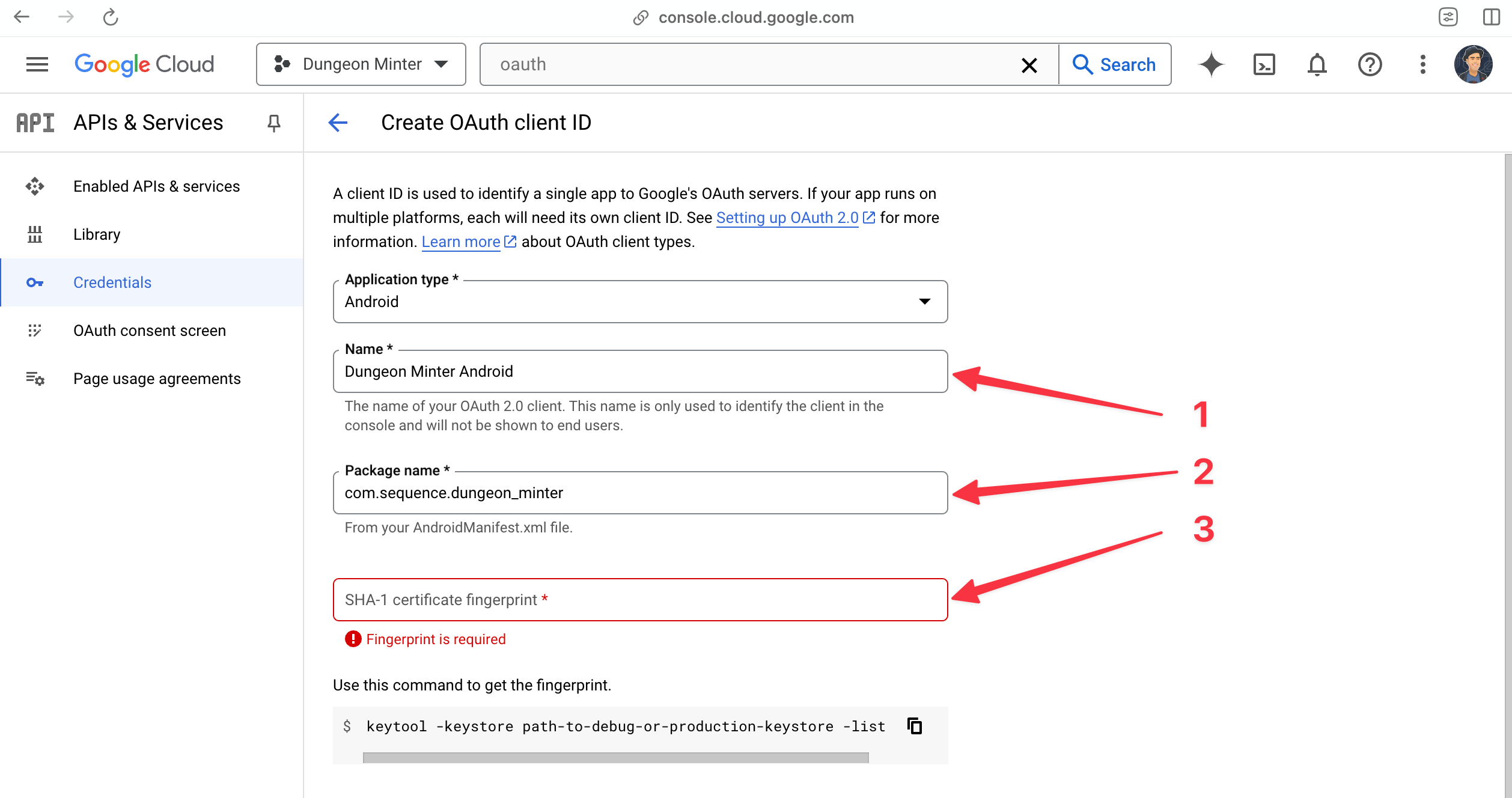 Android Application Configuration