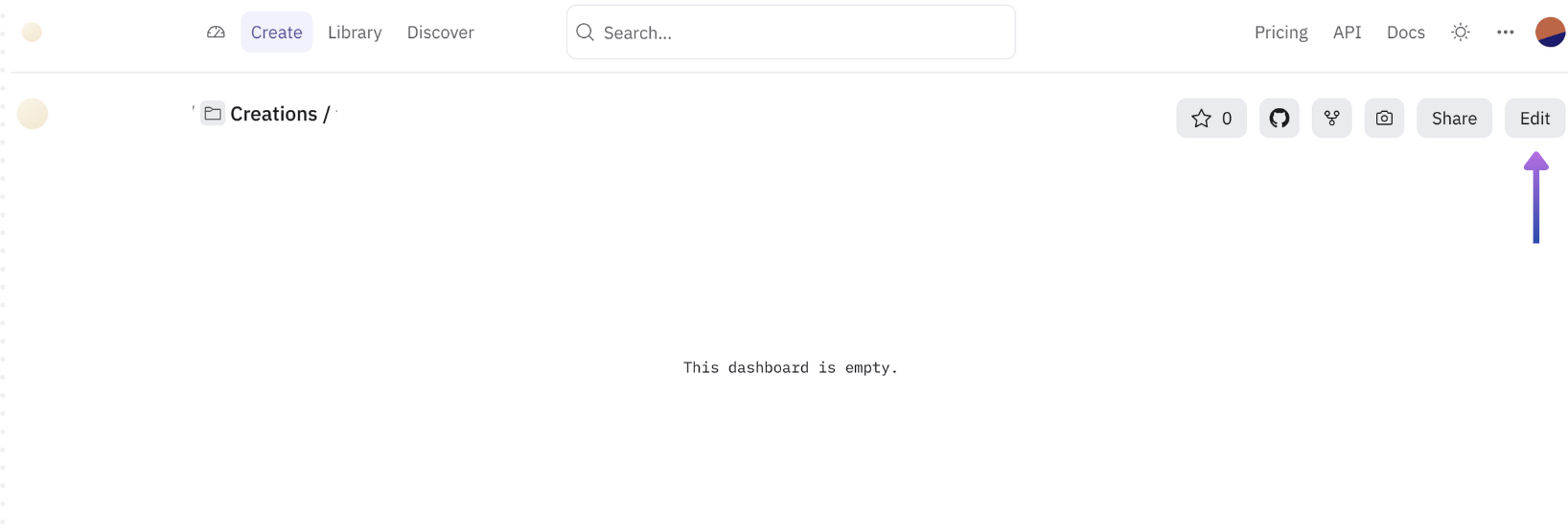 dune edit dashboard