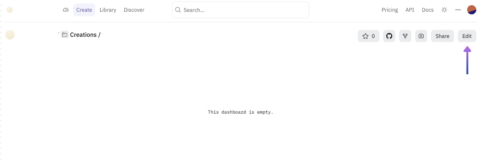 dune edit dashboard