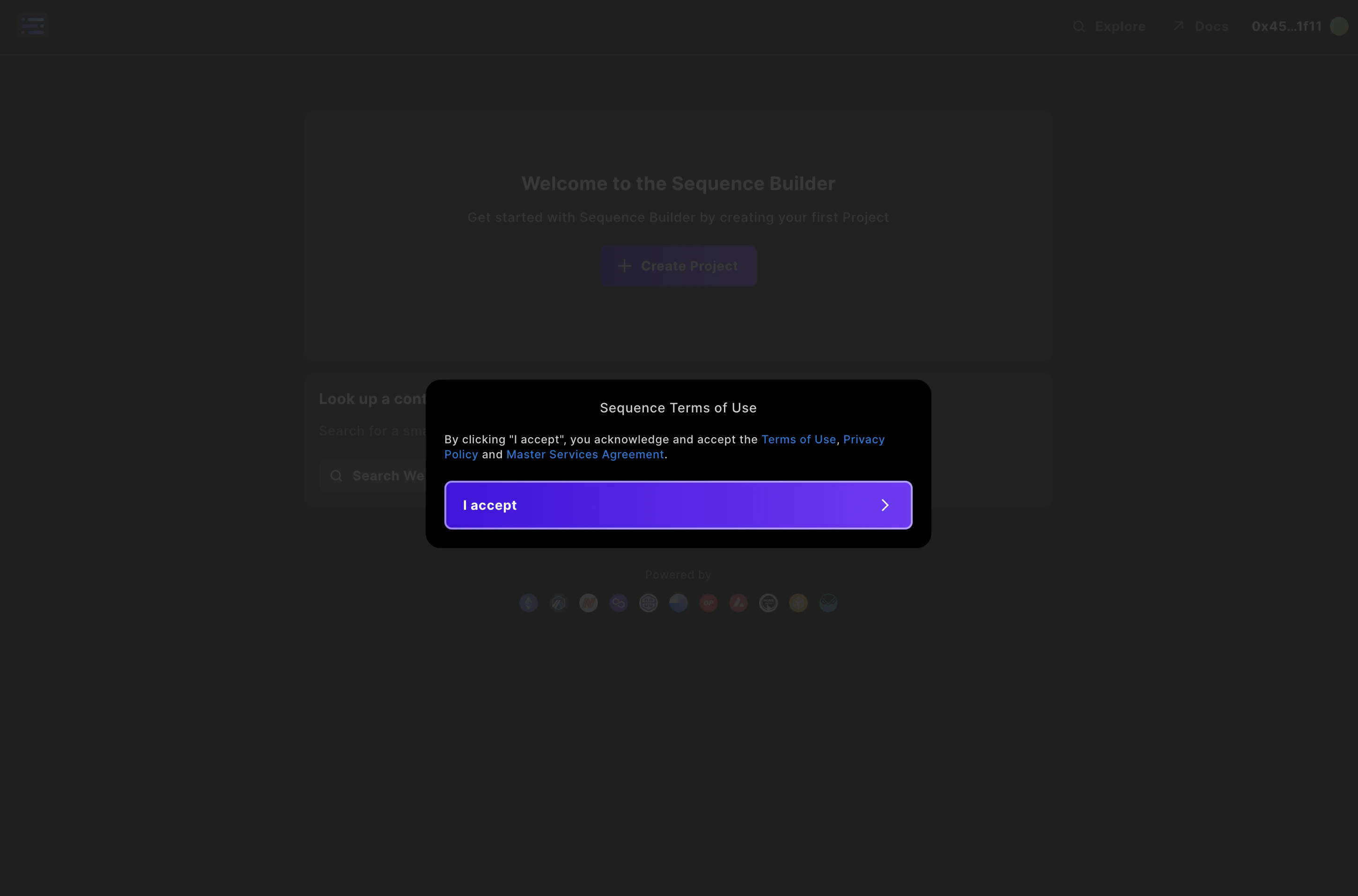 Sequence builder 利用規約の同意