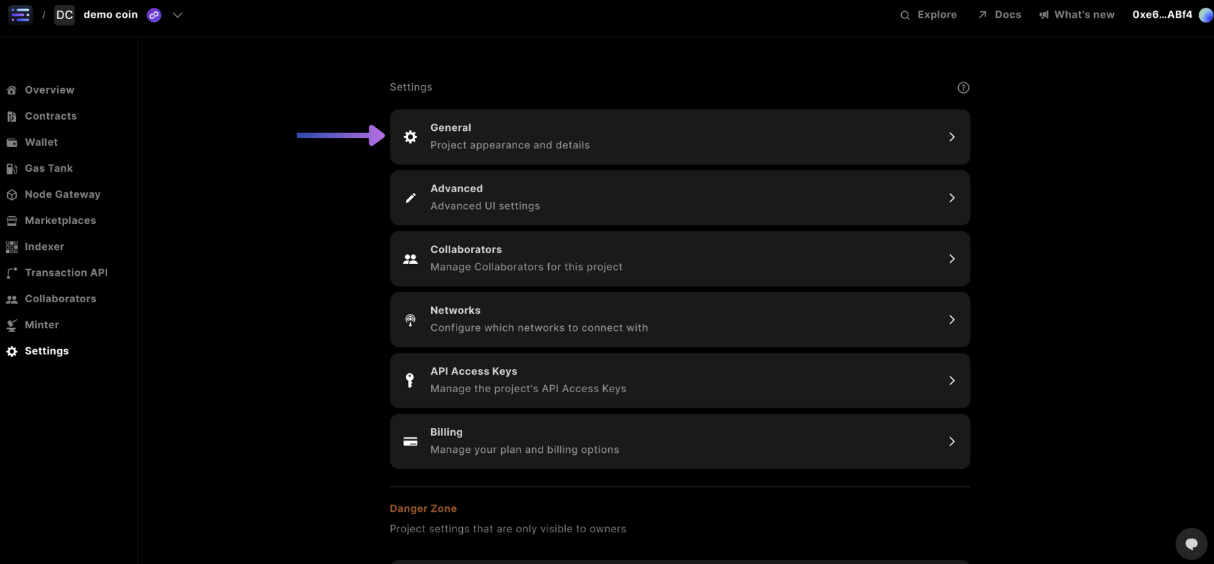 General settings