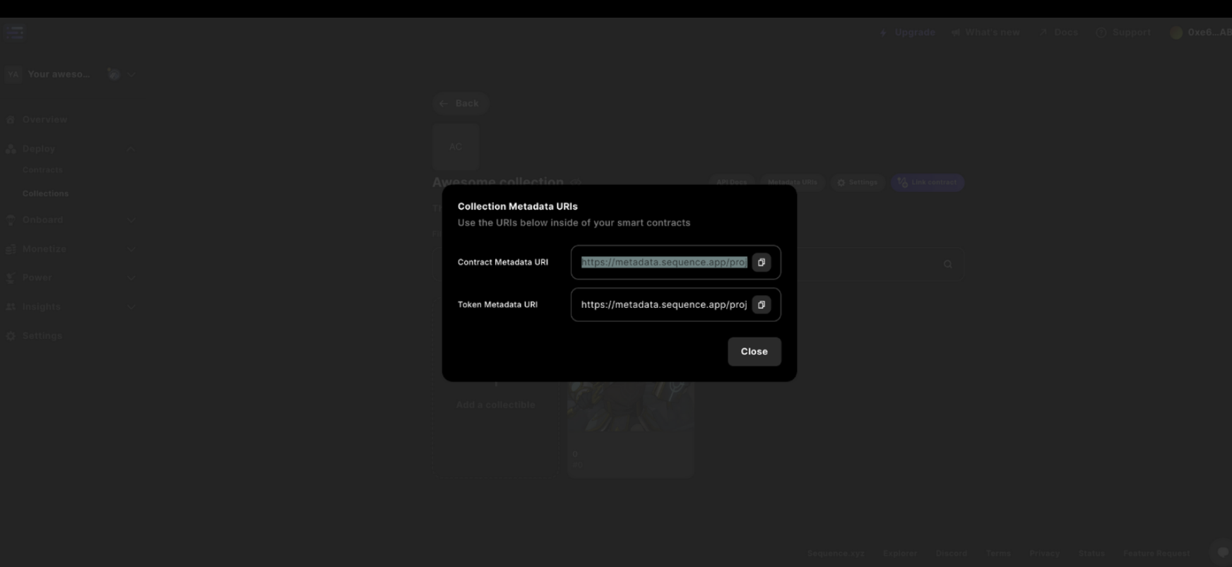 acceder a metadata uris