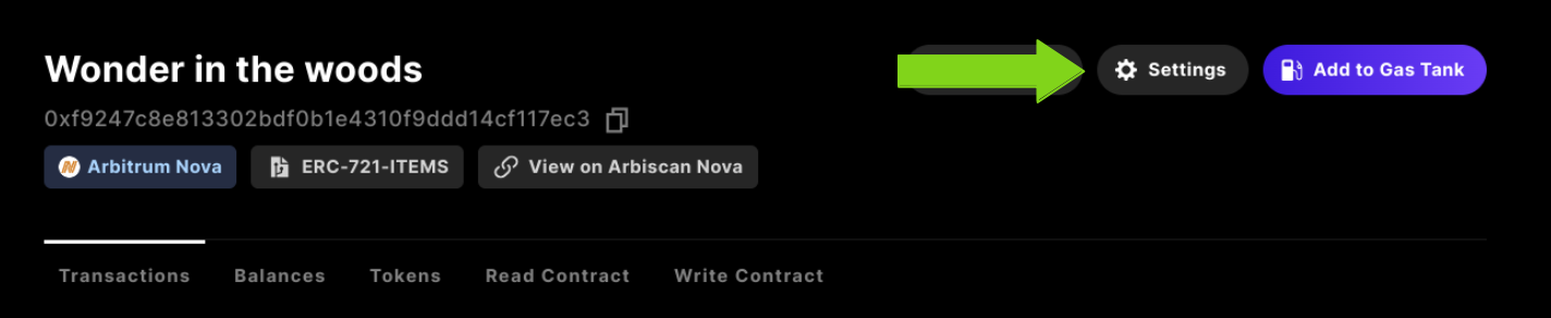 configuración del contrato