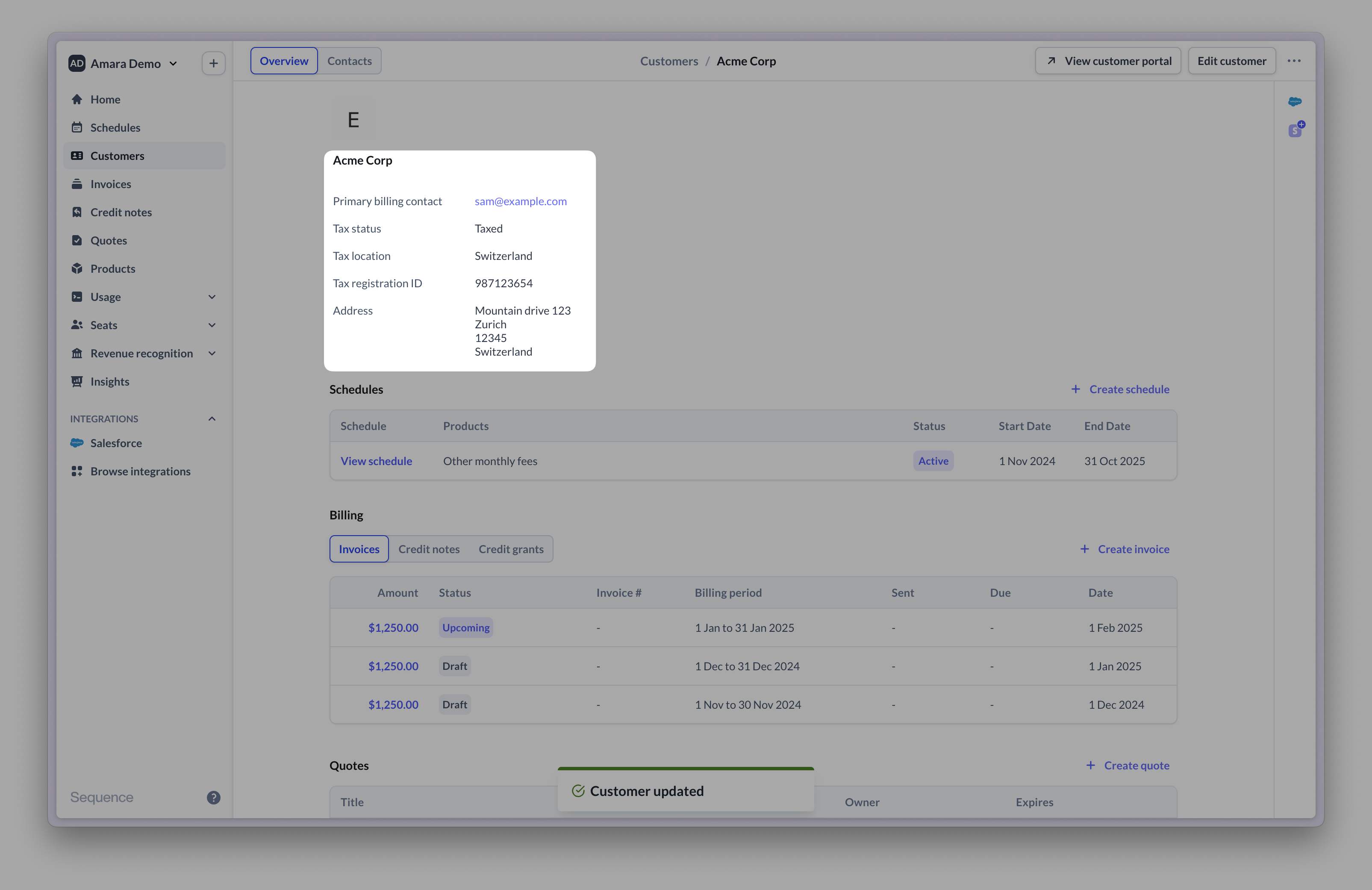 Tax registration ID on customer page
