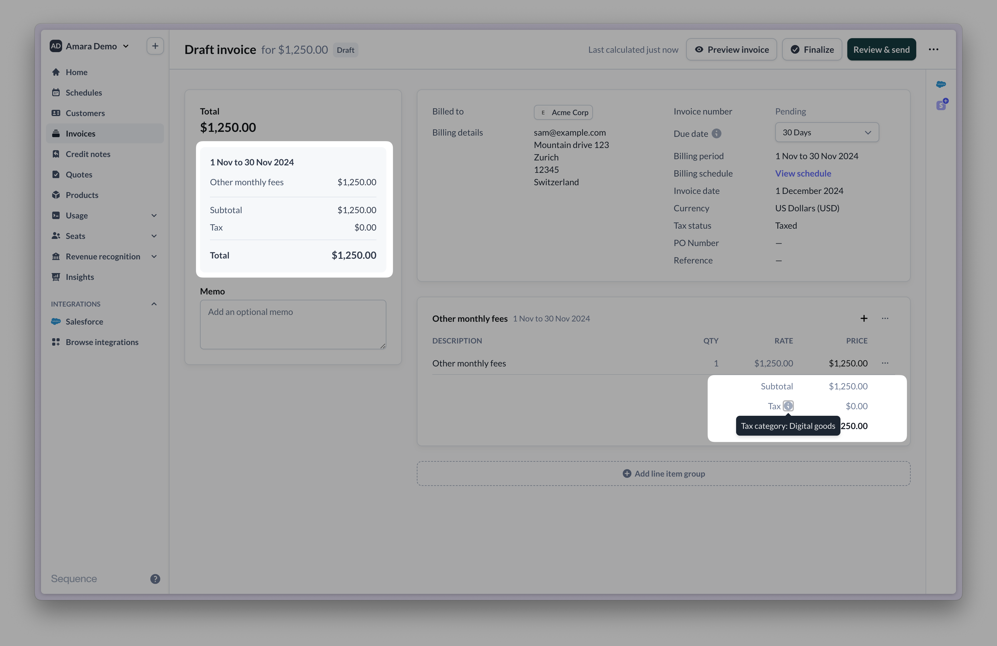 Tax invoice
