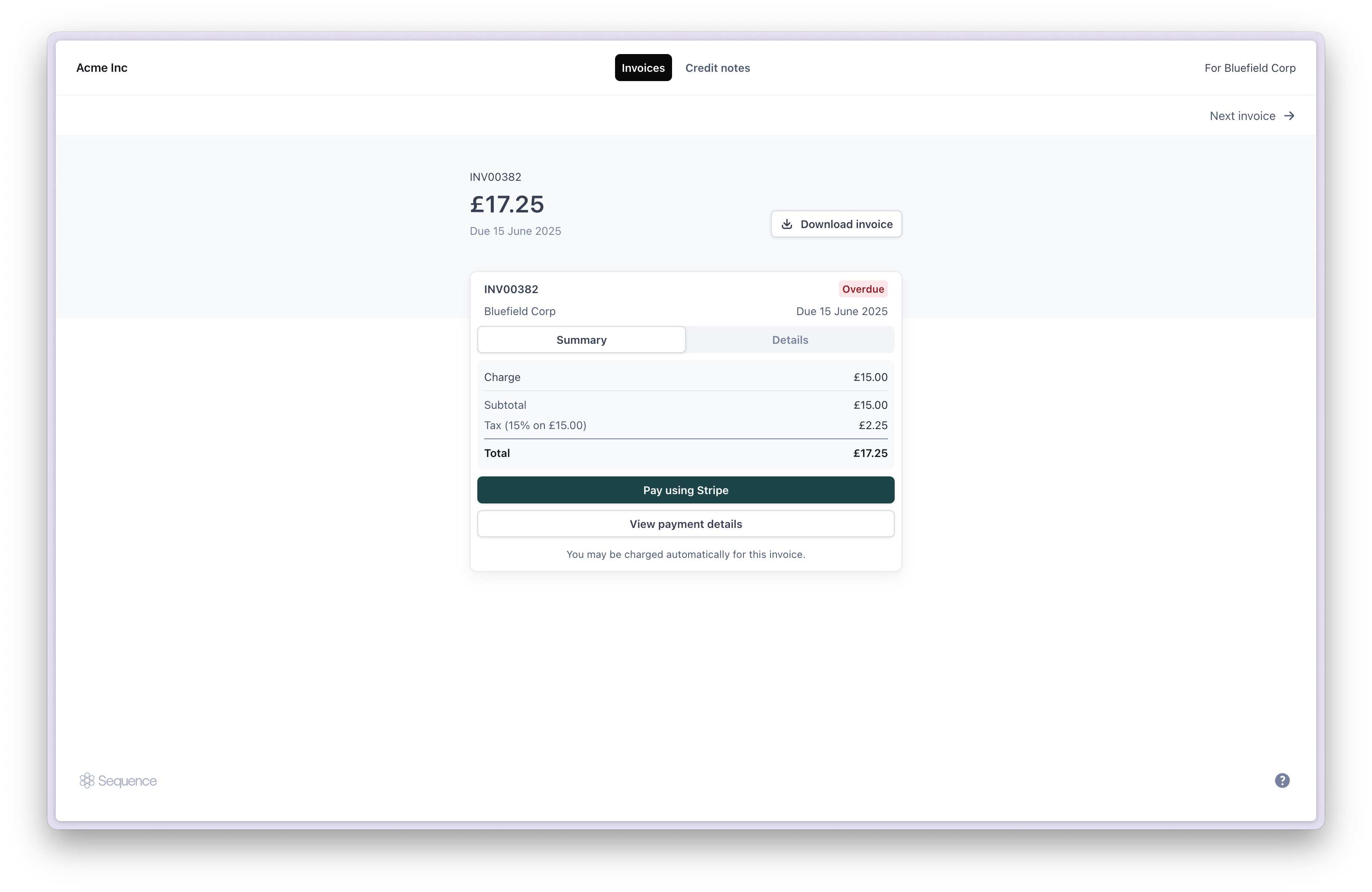 Invoice Payment Status