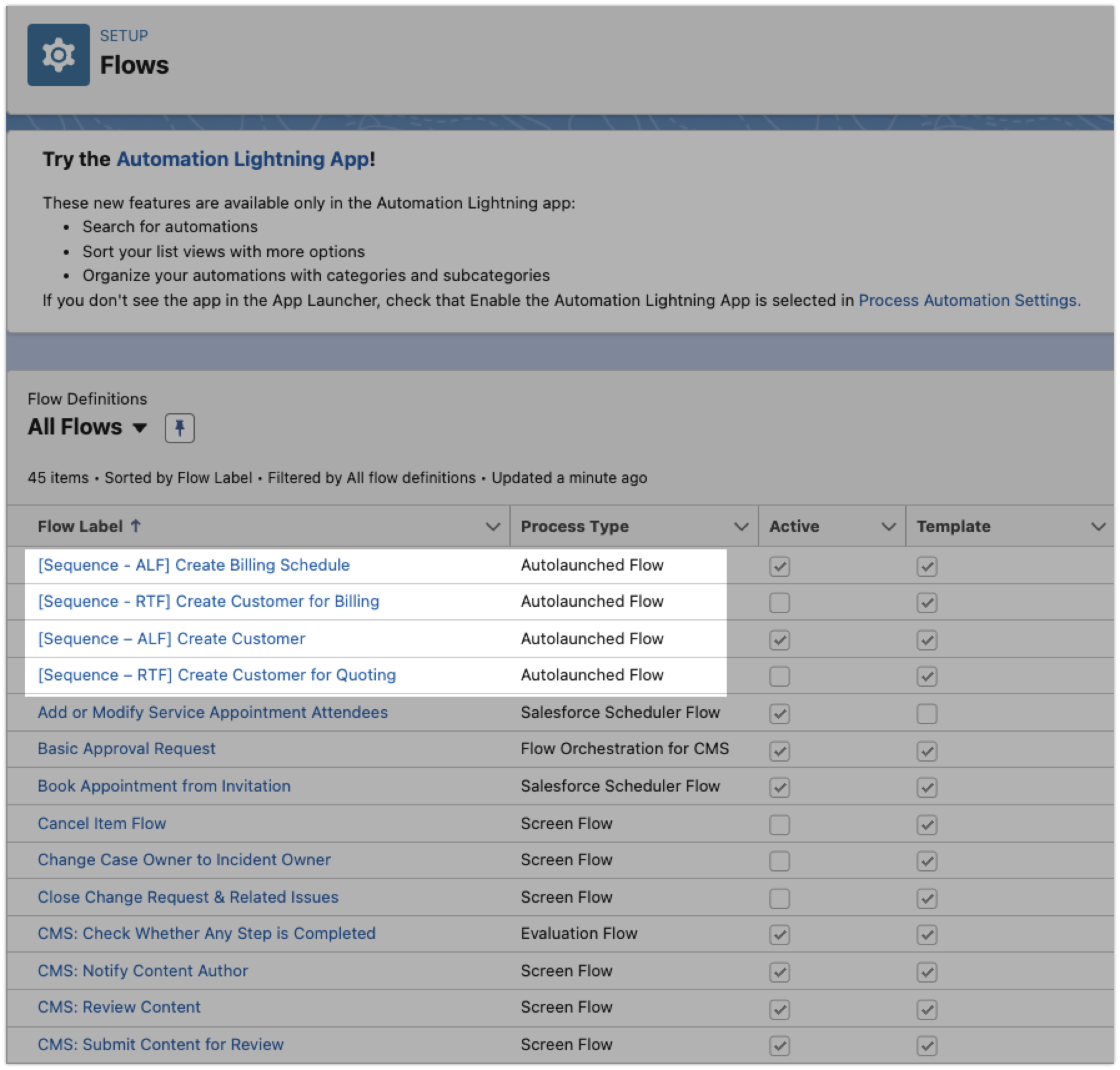 Flow templates