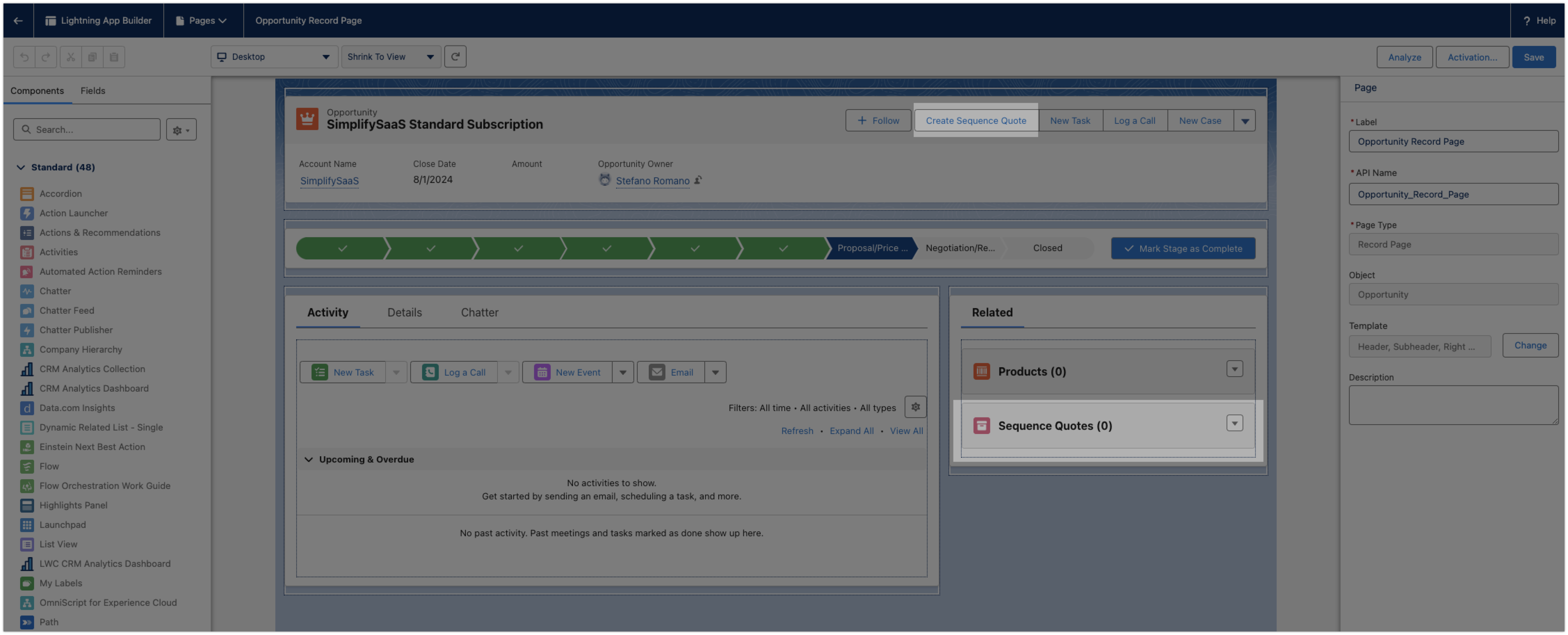 Customize page layouts