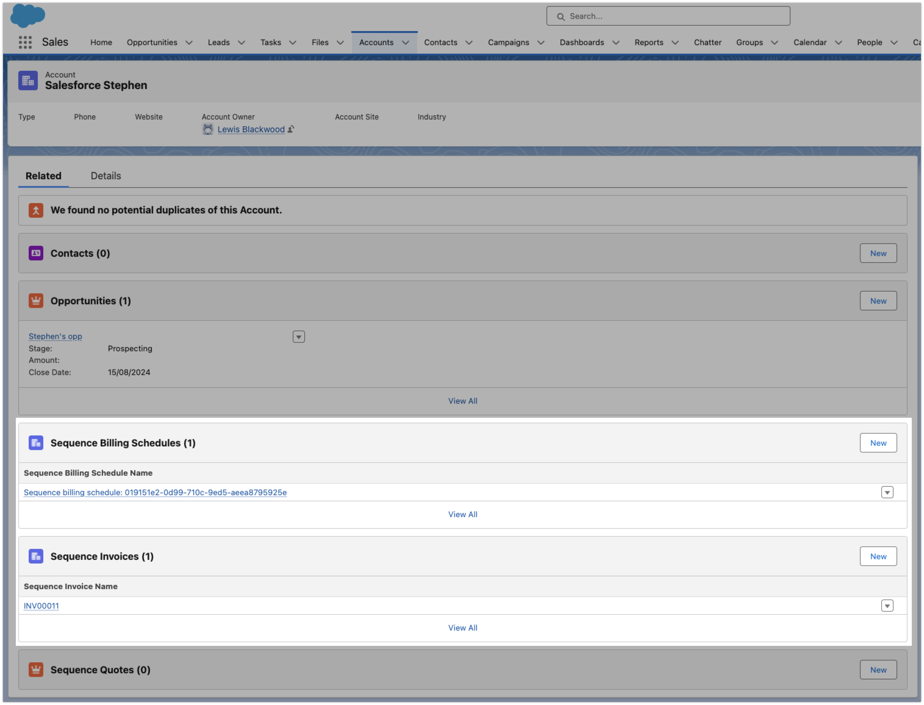 Sync billing schedule and invoices