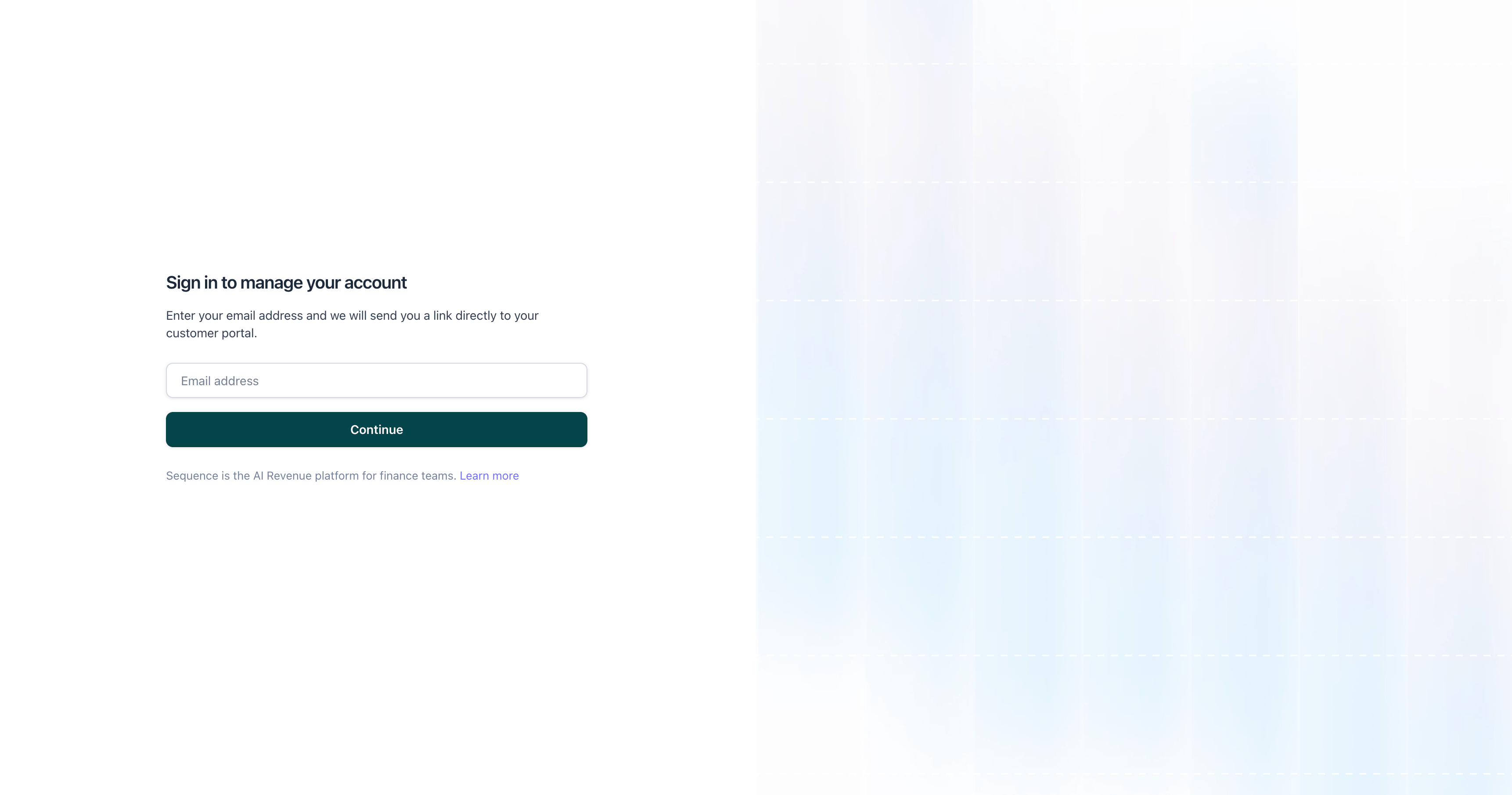 Portal login prompt via email