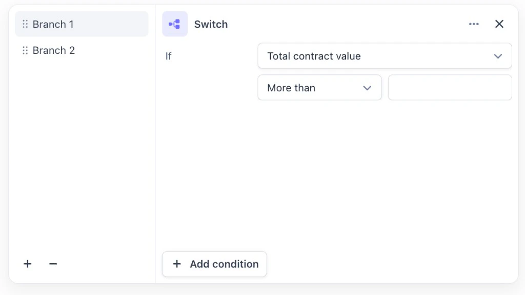 Switch condition builder