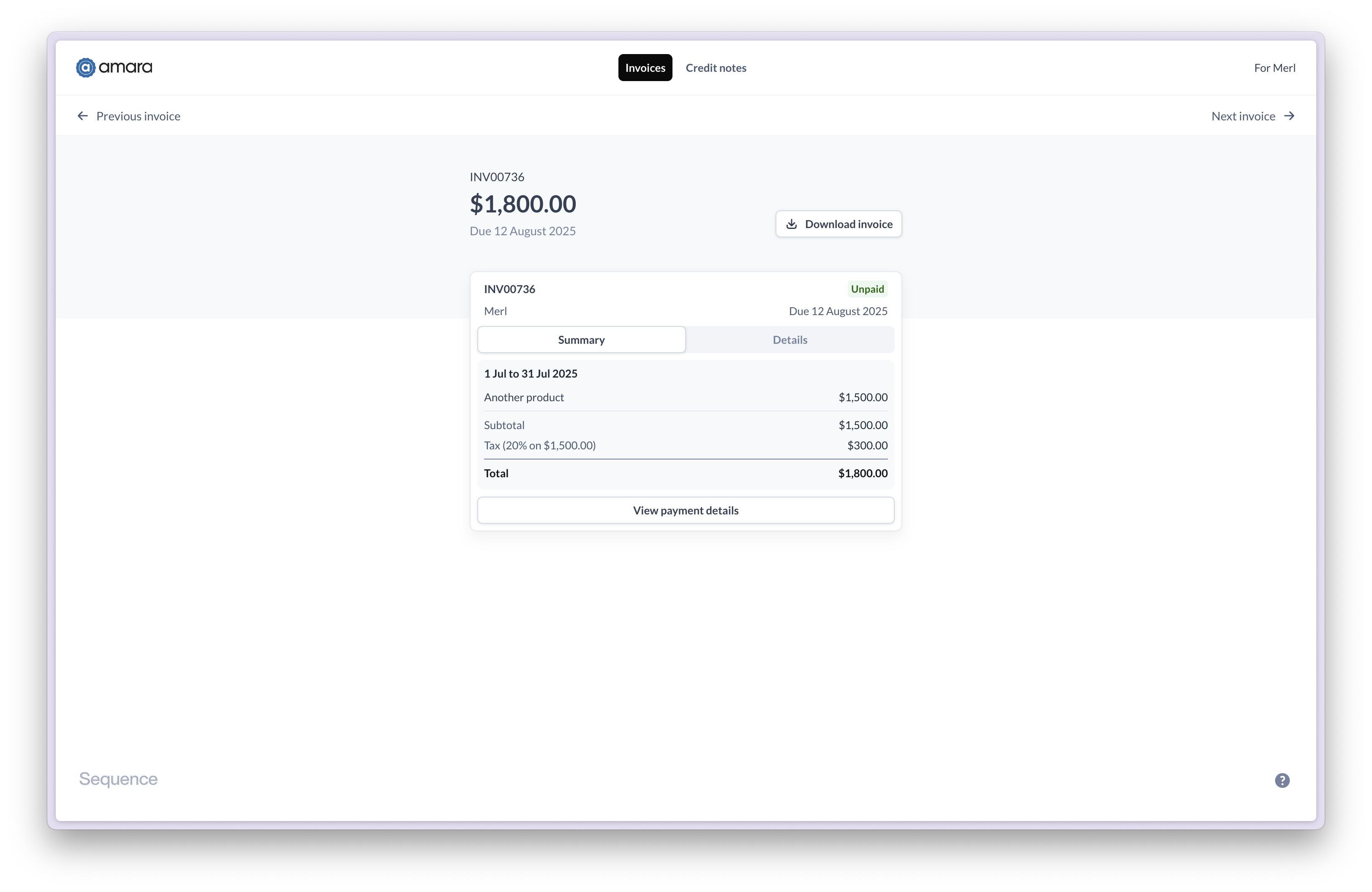 Invoice Notification